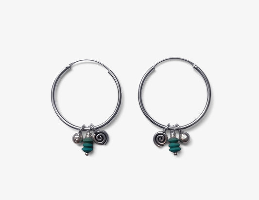 Turquoise Drift Hoops